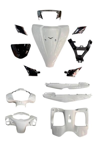 UMT İTHAL TVS JUPİTER125 ÖN KAPORTA SETİ BEYAZ (13 PARÇA)