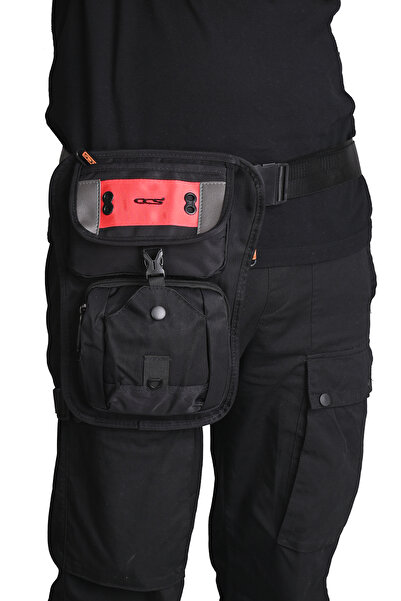 ÇÇS ÇÇS 31281 Motorcu Bacak Ve Bel Çantası – Su Geçirmez, Çok Gözlü, Ayarlanabilir Askılı SİYAH