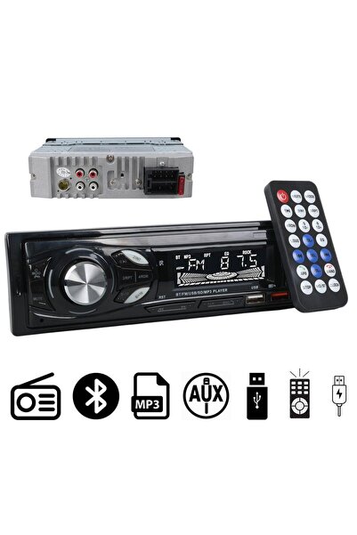 CARSTAR CS-107 Çift USB/SD/FM/AUX/Bluetooth Kumandalı Oto Teyp 4X60 Watt