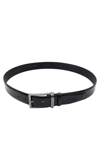 Pierre Cardin حزام جلد أسود للرجال PC-2209RR4S
