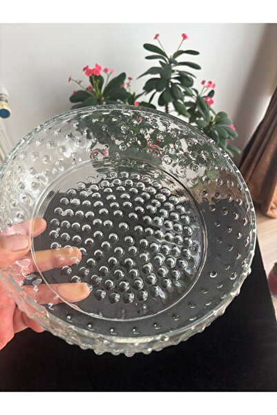 DİBA AVM 24 CM CAM SALATA MEYVE SUNUM TABAĞI SALATA SUNUM TABAĞIÇAP 24 CM YÜK...