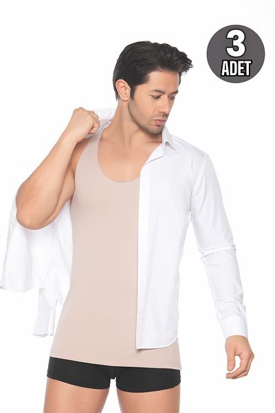 Katmirra 3-Piece Invisible Men's Athlete Fit Cut Special Skin Color