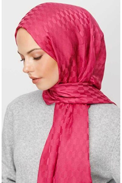 VALORSCARF Valor qoza desen ipek jakar şal lilyum pembe