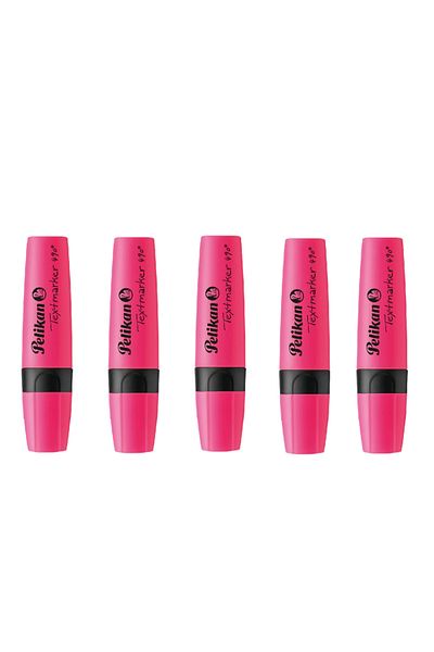 Pelikan PELICAN 490 Highlighter Pink Marking Pen (5 Pieces)