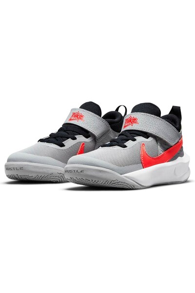 Nike Team Hustle D 10 (PS) Çocuk Gri Koşu Ayakkabı - Cw6736-006