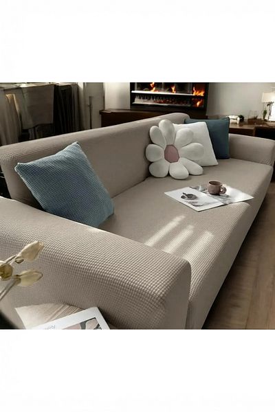 Bright Home Триместен диван от ликра - Диван, Калъф за диван, Еластичен калъф за диван, Десен Pitikare