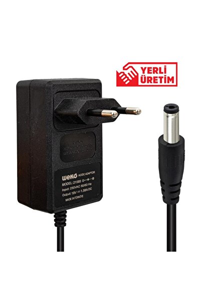 Genel Markalar Weko 19 Volt 1.58 Amper 5.5*1.7 Uçlu Yerli Üretim Priz Tipi No...
