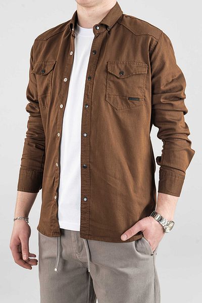 bombe Ανδρικό τζιν πουκάμισο Slim Fit