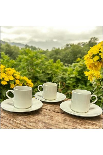 decovien Set of 3 Porcelain Coffee Cups
