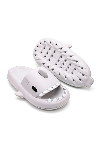 OEM Women's and Kids' Foam Shark Slippers, Model PD1043, Gray 38-39