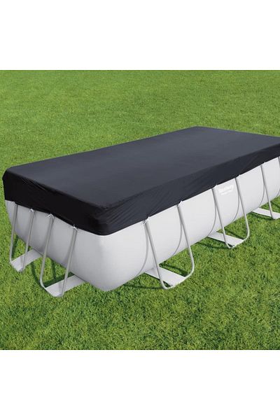 BESTWAY Swimming Pool Cover For Power Steel Rectangular Pools, Black