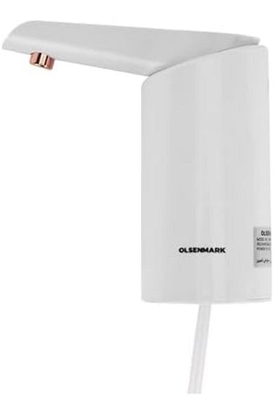 Olsenmark Usb Rechargeable Water Pump | Auto Dispense, Fits 5l–19l Bottles, Portable & Lightweight