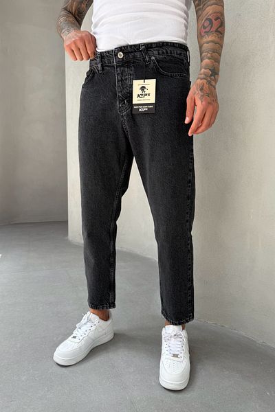 MADZEYMODA Boyfriend Mold Denim Ύφασμα καπνιστό Ανδρικό τζιν παντελόνι Mz711