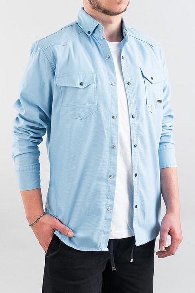 bombe Ανδρικό τζιν πουκάμισο Slim Fit