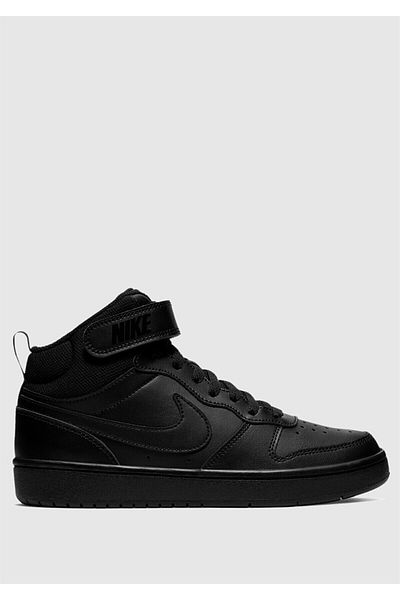 Nike Court Borough Mid 2 (Gs) Kids Black Running Shoes - Cd7782-001