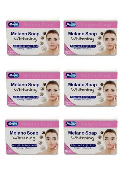 MELANO Soap with Arbutin Kojic and Vitamin C to lighten the skin 6pcs