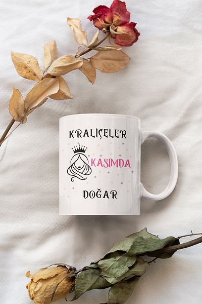qoeuyl boutique Queens Are Born This Month Printed Birthday Special Day White Mug Cup as a Gift for Friends and Lovers