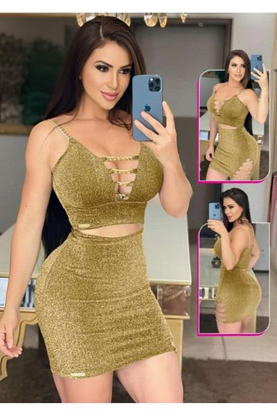 RAHAF TİCARET Chain Detailed 2 Piece Set
