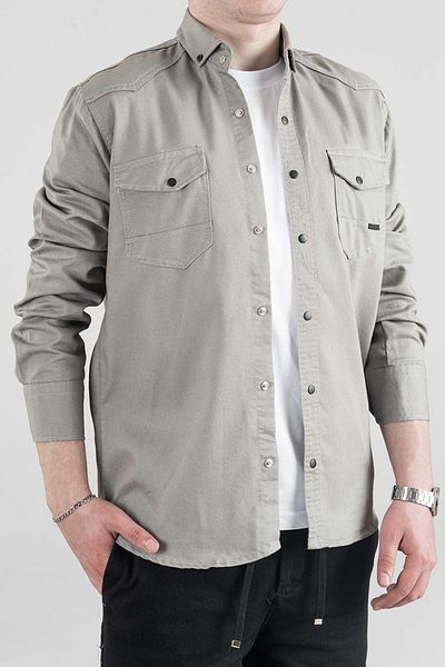 bombe Ανδρικό τζιν πουκάμισο Slim Fit