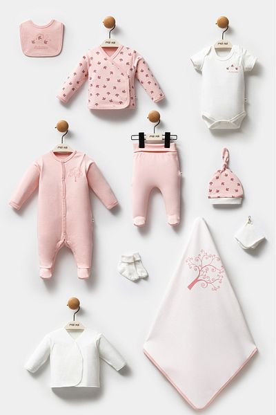 Moi Noi Patterned 10-Piece Hospital Outfit Set (Newborn)