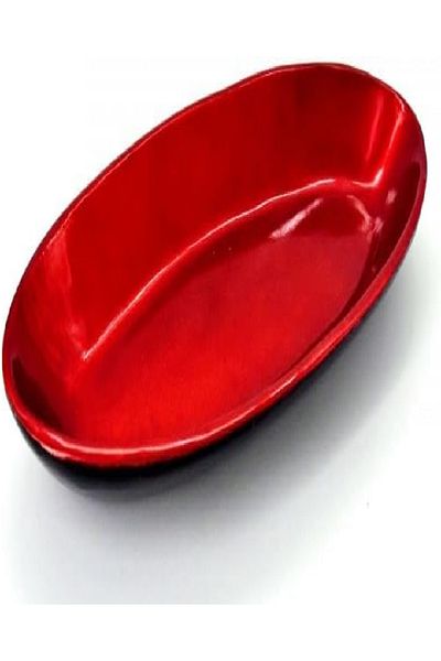 LTR L.T.R Lacquer Oval Plate 32 x 16 cm – Assorted Colors, Elegant & Durable Design