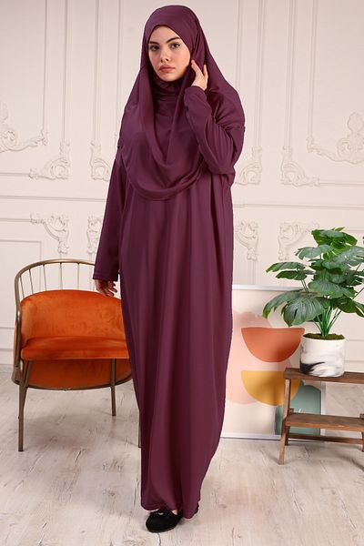 R reisa One Piece Economical Prayer Dress - Purple