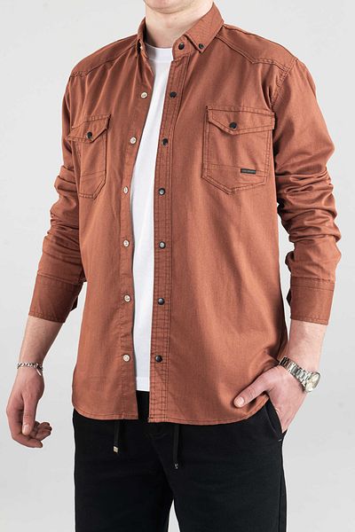 bombe Slim Fit Men's Denim Shirt Green