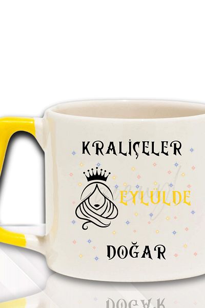 qoeuyl boutique Queens Are Born This Month Printed Birthday Gift for Friend, Lover Colorful Mug with Handle