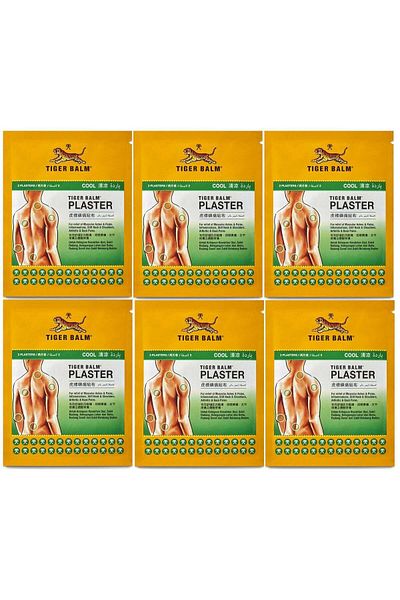 Tiger Balm ضمادة طبية لتخفيف الآلام الباردة، حجم كبير (عبوة من 6 قطع)