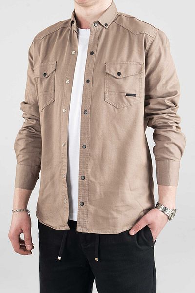 bombe Ανδρικό τζιν πουκάμισο Slim Fit
