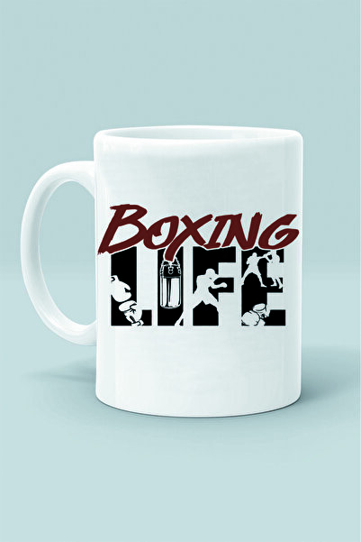 Generic Brand Boxing Life Boxing Life Sport Design Printed White Classic Mug Cup