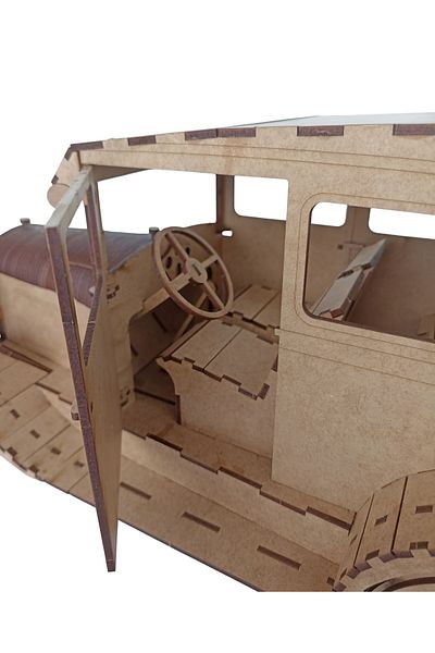 ALGWOOD Ford a Model 1927 Classic Wooden Car Model - 3D Puzzle Hobby Set 370 Pieces - Decorative and Educational