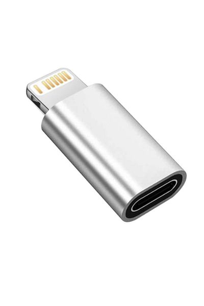 Evelise Adaptor de încărcare rapidă, Tip-C / Lightning, Redare muzică, Transfer date, 5A, Argintiu