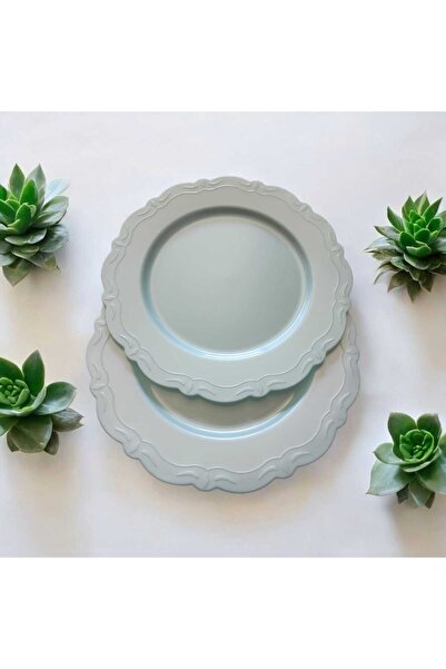 Evinizin Yardımcısı Mika Tabak& Parti Tabak&parti Mika Tabak & MİNT YEŞİL 23 cm 6 adet