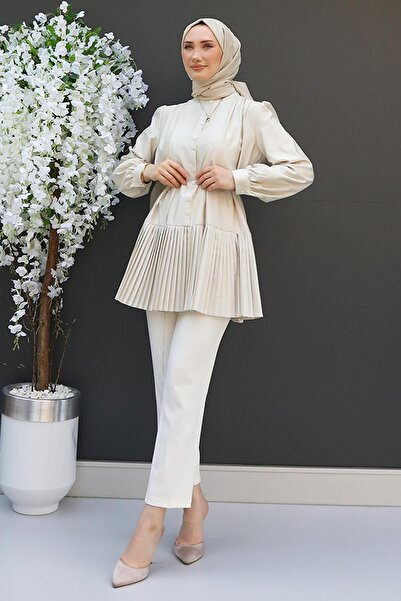 GİYZAMİLA Altı Piliseli Gömlek Taş