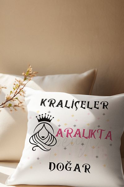 qoeuyl boutique Queens Are Born This Month Printed Satin Mini Decorative Pillow as a Gift for Wife, Lover, Friend