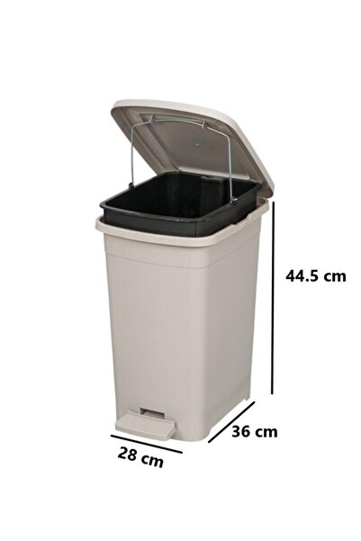 Omnipazar ELF-İ342 Slim Pedallı Plastik Çöp Kovası İç Kovalı 25 lt