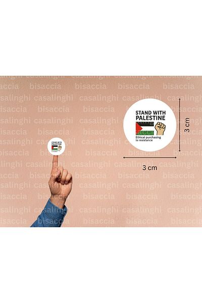 CASALINGHI English Be with Palestine Sticker Stand with Palestine Sticker Free Palestine 3 cm (95 Pcs)
