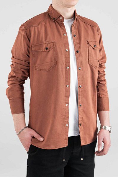bombe Slim Fit Men's Denim Shirt