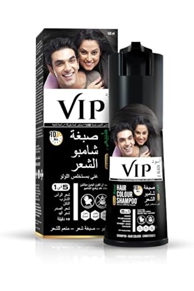 Vip في اي بي شامبو صبغة الشعر بمستخلص اللؤلؤ اللون الأسود - 180 مل