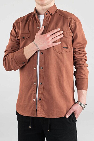 bombe Slim Fit Men's Denim Shirt