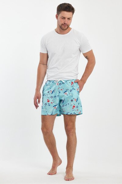 yakamor Patterned Pocket Swim Shorts