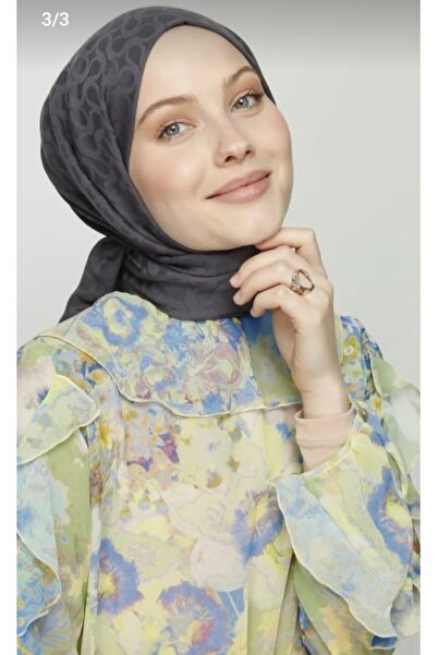 VALORSCARF Valor bloom desen ipek jakar şal antrasit