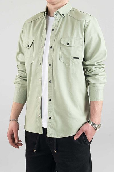 bombe Slim Fit Men's Denim Shirt