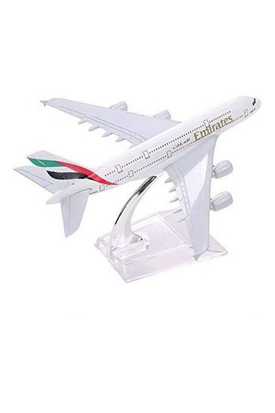 Generic نموذج طائرة معدنية مصبوبة باللون الأبيض