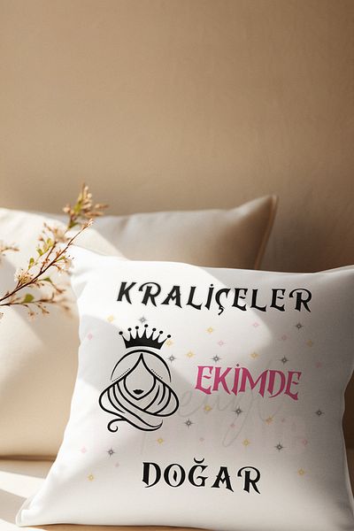 qoeuyl boutique Queens Are Born This Month Printed Satin Mini Decorative Pillow as a Gift for Wife, Lover, Friend