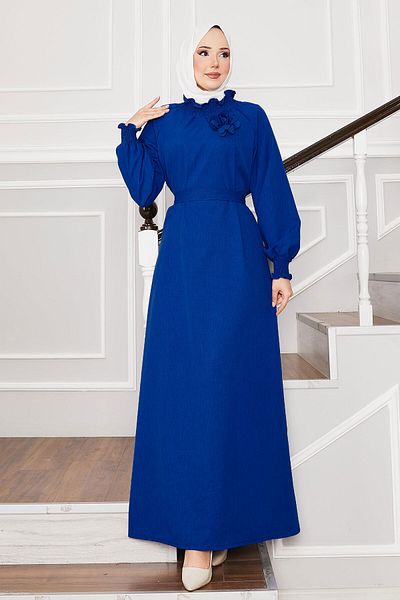 EBRUTESETTÜR Hijab Dress with Rose Brooch on Sleeves