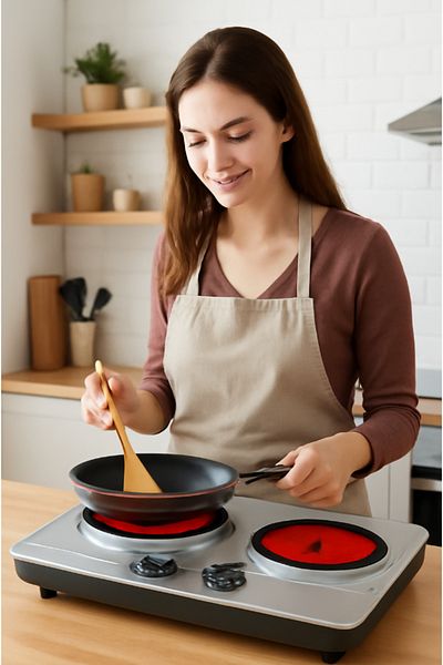 X PER Electric Double Hot Plate 2500 Watt Silver/black - Xphp-801-20