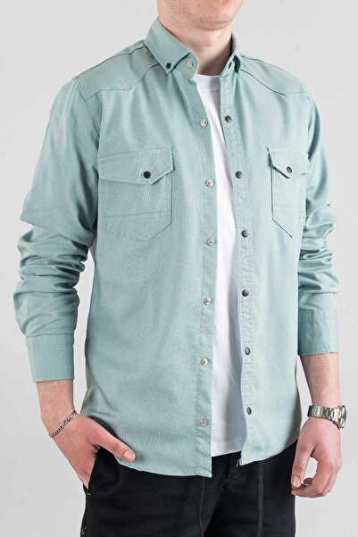 bombe Slim Fit Men's Denim Shirt