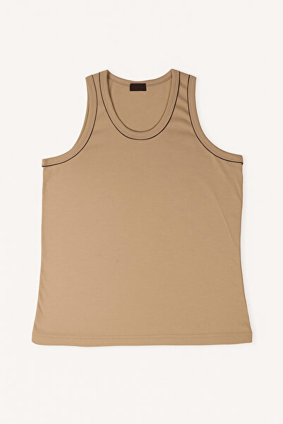 FATELLA Tricou pentru bărbați, cu mânecă zero, cu bretele groase, cu decolteu...